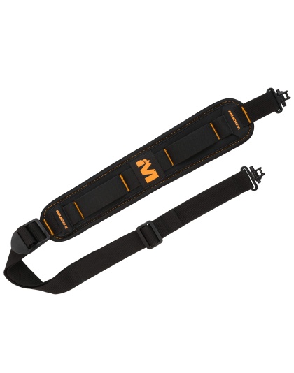 Muddy Overlander Flexible Comfort Sling, Adjustable Length, Black and Orange, Includes QD Swivels