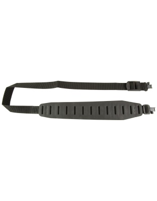 Quake Claw Standard 2.0, 2 Point Rifle Sling, Black, Includes Hush Stalker II QD Metal Sling Swivels