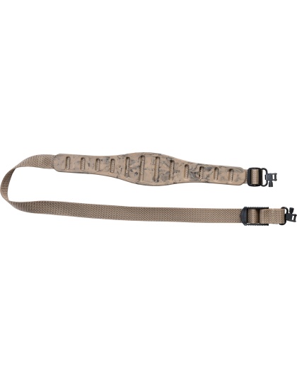 Quake Claw Contour, 2 Point Rifle Sling, Sand Camo, Includes Hush Stalker II QD Metal Sling Swivels