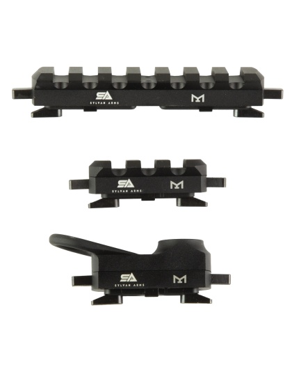 Sylvan Arms Sylvan Rail Sling Mount Combo, Fits M-LOK, Quick Detach, Includes Sling Mount, 7-Slot and 3-Slot Rails, Black