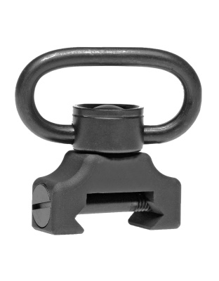 TROY Industries QD360, QD Sling Mount with Swivel, 360 Degree Push Button, Black Finish, Fits Battlerail