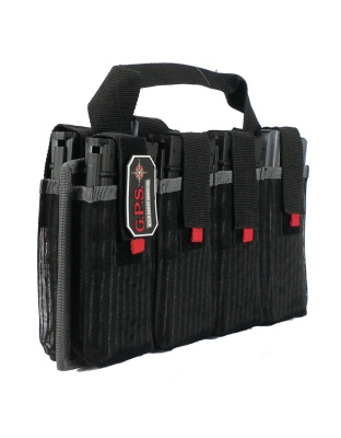 GPS Magazine Tote, Black, Soft, Fits 8 AR Style Mags