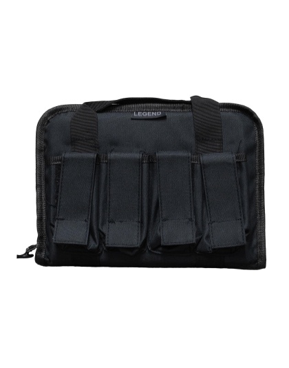 Legend Outdoor Gear Pegasus Tactical Pistol Case, Polyester Construction, 12.5"x1.5"x8", Black