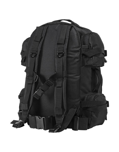 NcSTAR Tactical Backpack, 18" x 12" x 6" Main Compartment, Nylon, Black, Adjustable Shoulder Straps, Exterior PALS/ MOLLE Webbing, Hydration Bladder Compatible