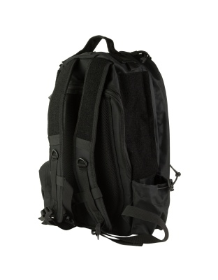 NcSTAR Patch Backpack, 18"x14"x3" Main Compartment with Hydration Compartment, Black, Large Secondary Compartment, Small Side Zip Pocket, Small Draw Cord Side Pouch, 17"x11" Soft Loop Surface for Hook Backed Patches