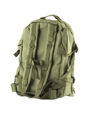 NcSTAR Tactical Backpack, 18" x 12" x 6" Main Compartment, Nylon, Green, Adjustable Shoulder Straps, Exterior PALS/ MOLLE Webbing, Hydration Bladder Compatible