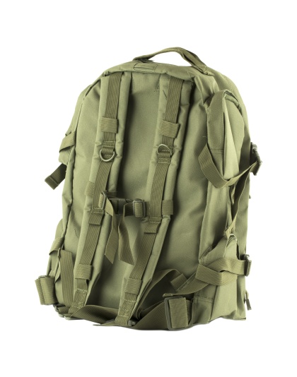 NcSTAR Tactical Backpack, 18" x 12" x 6" Main Compartment, Nylon, Green, Adjustable Shoulder Straps, Exterior PALS/ MOLLE Webbing, Hydration Bladder Compatible