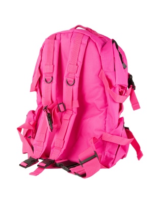 NcSTAR Tactical Backpack, 18"x12"x6" Main Compartment, PVC Construction, Pink, Adjustable Shoulder Straps, Exterior PALS/MOLLE Webbing