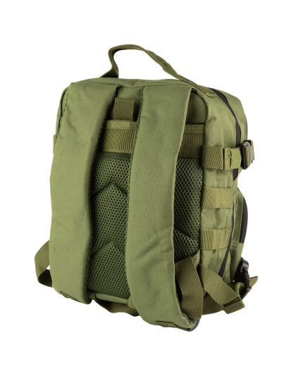 NcSTAR Every Day Pack, Backpack, 12.5"x11.5"x3" Main Compartment, Green, Two Small Compartments with Four Cinch Straps, Molle Webbing, Adjustable Bottom Straps