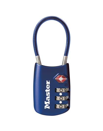 MasterLock One Flexible Combination Shackle Lock, Blue