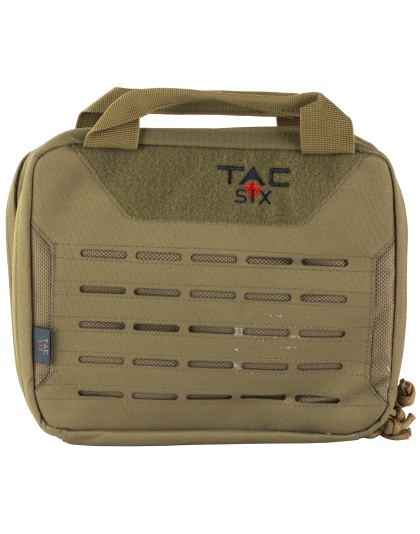 Allen Company Tac-Six Crew 2 Gun Tactical Pistol Case, 10"x8", Polyester Construction, Coyote