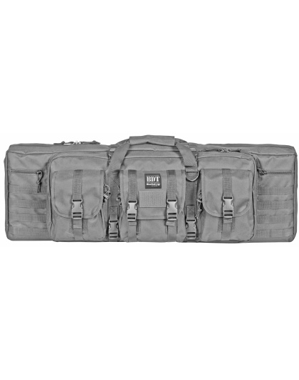 Bulldog Cases Deluxe Tactical Rifle Case, Fits Single Rifle, Three Front Acc. Pockets, Large Main Front Pocket, Back Pack Straps, 36" Soft Case, Seal Gray