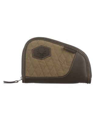 Evolution Outdoor President Series, Pistol Case, Fits Most Handguns Up to 8", Cotton Duck Canvas and Brown Fleece Lining Construction, Brown