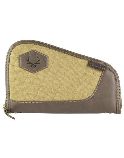 Evolution Outdoor President Series, Pistol Case, Fits Most Handguns Up to 12", Cotton Duck Canvas and Brown Fleece Lining Construction, Brown