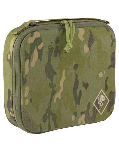 Grey Ghost Gear Pistol Case, Multicam Tropic, Adjustable Carry Strap, Internal Zippered Mesh Pocket, Holds Full Size Pistol and Two Magazines