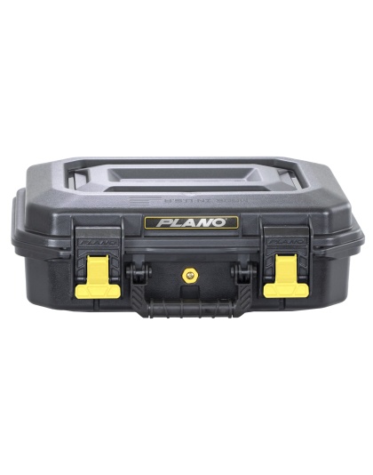 Plano All Weather 2, 2 Pistol Case, 14"x10"x5", Pluck to Fit Foam, Black and Yellow