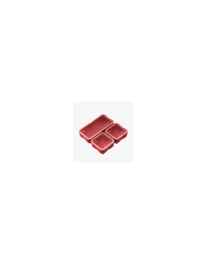 Magpul Industries DAKA Bins, 2X2 and 2X4 Set, Compatible with DAKA GRID Organizer Panels, 2X2 Measures 3.2"x3.2"x1.3" and 2X4 Measures 3.2"x6.9"x1.3" Internal, Matte Finish, Red, (1)-2X4 Bin and (2)-2X2 Bins Included