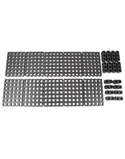 Magpul Industries DAKA, Long Rifle Grid Case Organizer, Black, Includes (10)-GRID Panels, (8)-Triple Blocks, (8)-Double Blocks, (4)-DAKA Gear Straps, and (8)-Adhesive Gap Shims