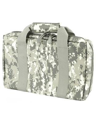 NcSTAR Discreet Pistol Case, Nylon, Digital Camo, Two Padded Handgun Compartments, Six Elastic Magazine Loops, Carry Handle