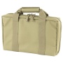 NcSTAR Discreet Pistol Case, Nylon, Tan, Two Padded Handgun Compartments, Six Elastic Magazine Loops, Carry Handle