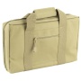NcSTAR Discreet Pistol Case, Nylon, Tan, Two Padded Handgun Compartments, Six Elastic Magazine Loops, Carry Handle