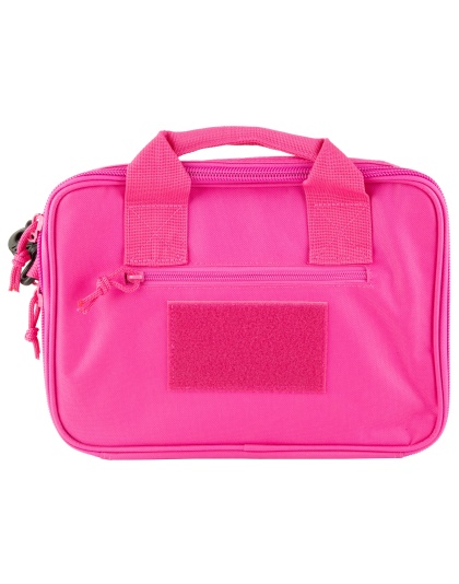 NcSTAR Double Pistol Case, Pink, Large Heavy Duty Zippers, 13"x10"x3.25"