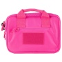NcSTAR Double Pistol Case, Pink, Large Heavy Duty Zippers, 13"x10"x3.25"