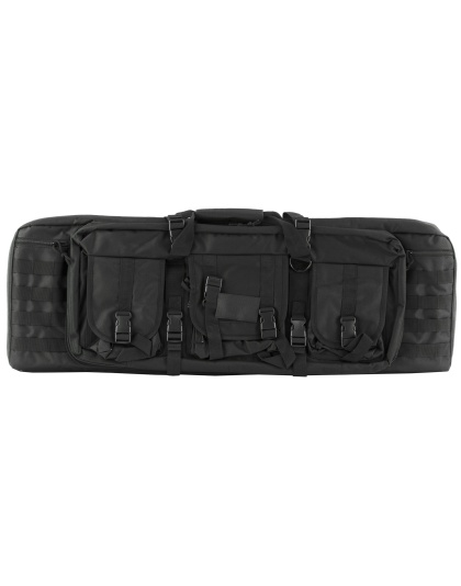 NcSTAR Double Carbine Case, 36" Rifle Case, Nylon, Black, Exterior PALS Webbing, Interior Padded with Thick Foam, Accommodates two Rifles