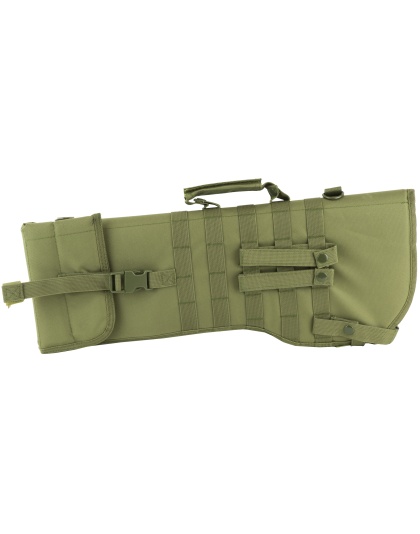 NcSTAR Rifle Scabbard, Green, Nylon, 22" Length, Six Metal D-Ring locations, Includes Padded Shoulder Sling