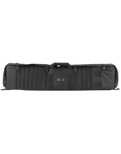 NcSTAR Rifle Case Shooting Mat, 48" Rifle Case, Unfolds to 66" Shooter's Mat, Nylon, Black, Exterior PALS Webbing, Includes Backpack Shoulder Straps