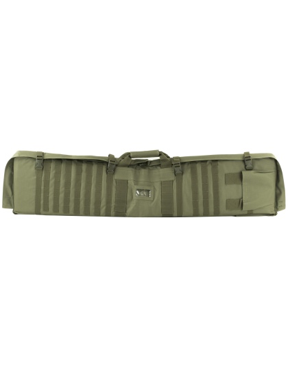 NcSTAR Rifle Case Shooting Mat, 48" Rifle Case, Unfolds to 66" Shooter's Mat, Nylon, Green, Exterior PALS Webbing, Includes Backpack Shoulder Straps