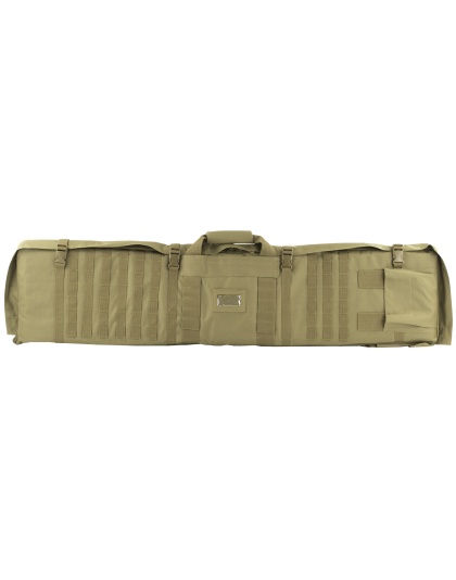 NcSTAR Rifle Case Shooting Mat, 48" Rifle Case, Unfolds to 66" Shooter's Mat, Nylon, Tan, Exterior PALS Webbing, Includes Backpack Shoulder Straps