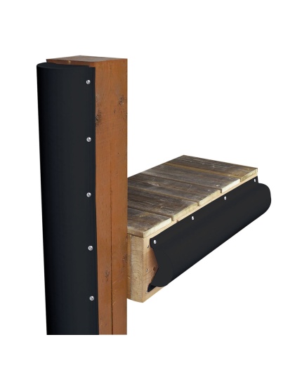 Dock Edge Piling Bumper - One End Capped - 6' - Black
