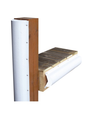 Dock Edge Piling Bumper - One End Capped - 6' - White