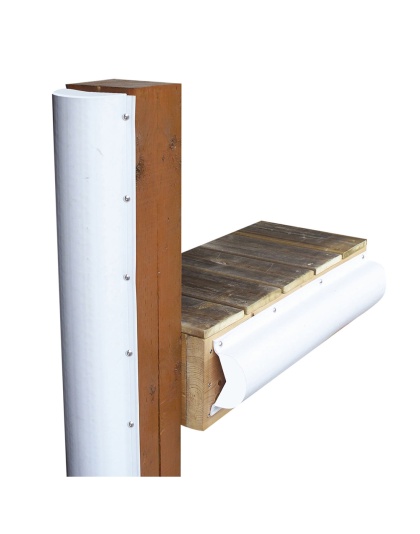 Dock Edge Piling Bumper - One End Capped - 6' - White