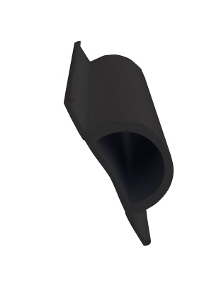 Dock Edge Standard "D" PVC Profile - 16' Roll - Black