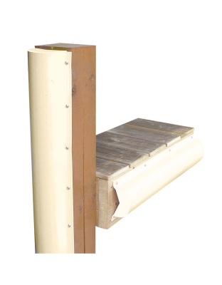 Dock Edge Piling Bumper - One End Capped - 6 - Beige