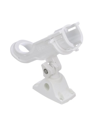 Attwood Heavy-Duty Adjustable Rod Holder w/Combo Mount - White