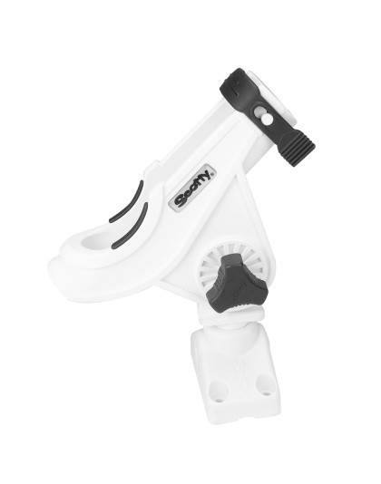 Scotty 280 Bait Caster/Spinning Rod Holder w/241 Deck/Side Mount - White