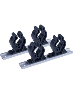 Sea-Dog Track Rod Holder - 7" Tracks - 4 Rod Clips