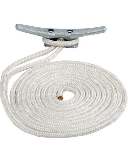 Sea-Dog Double Braided Nylon Dock Line - 1/2" x 20 - White