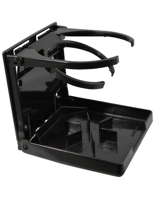 Attwood Fold-Up Drink Holder - Dual Ring - Black